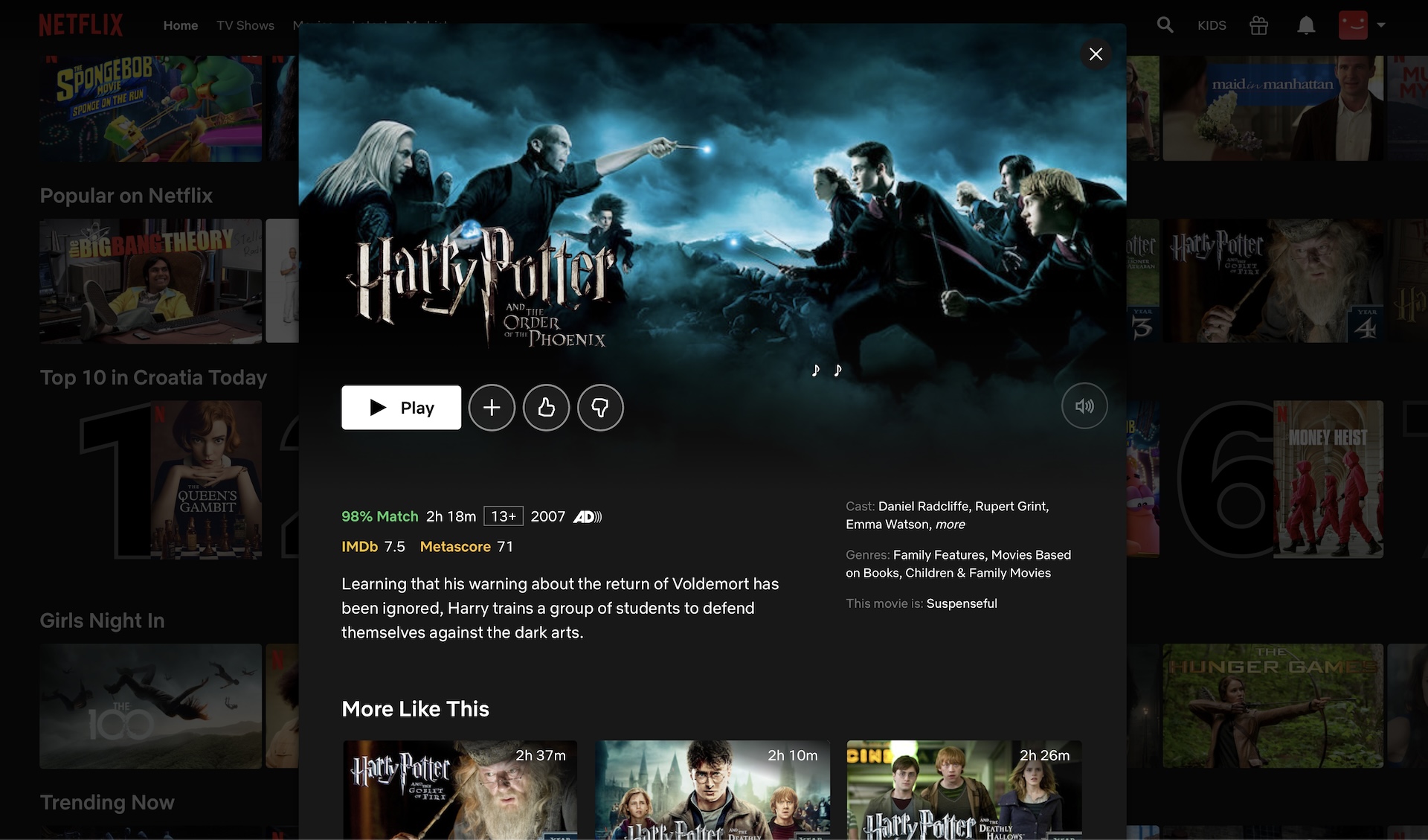 Popcorn for Safari in use
